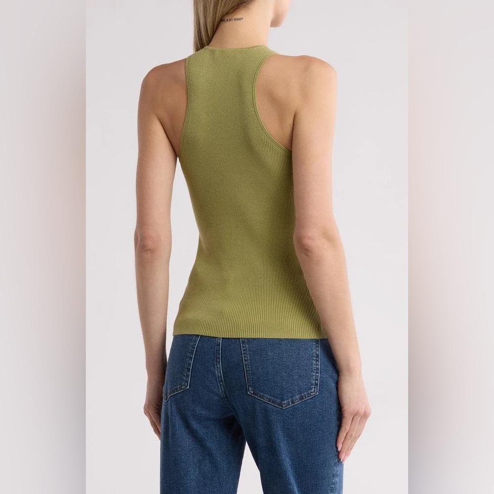 Madewell Snowy Phoebe Ribbed Tank Women’s Size Extra Large - Picture 2 of 6